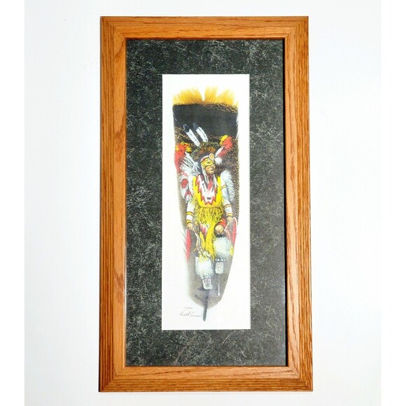 Native American Signed LE 4/200 Hopi Kachina Feather Painting Evans 18x10 HTF! - Picture 8 of 8